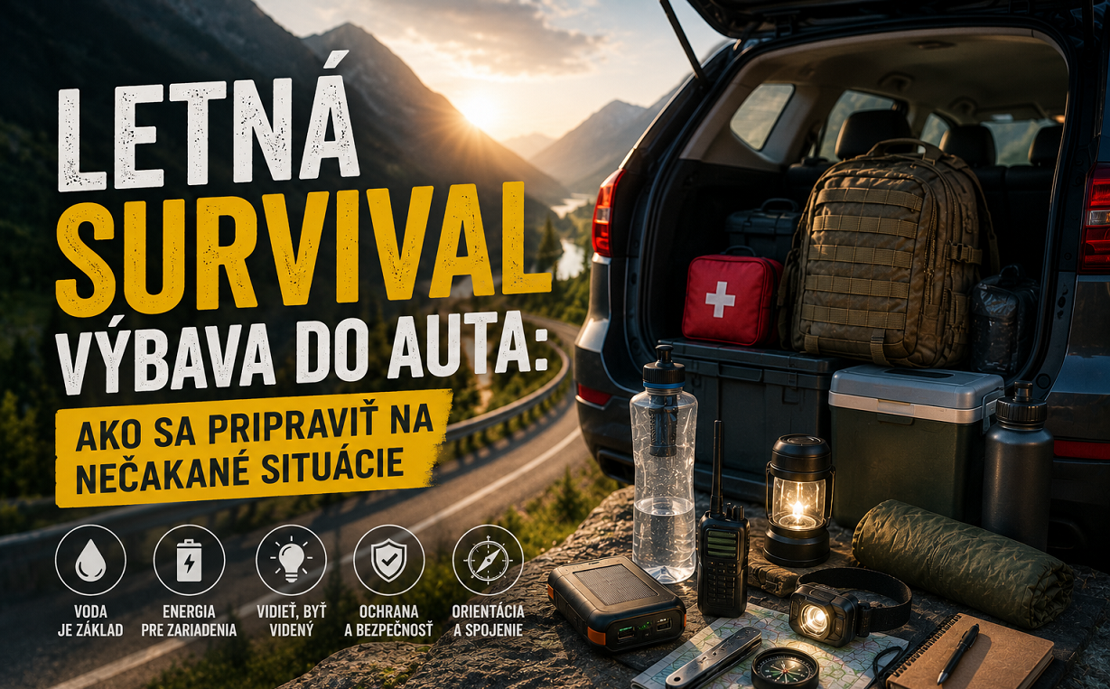 Letná survival výbava do auta: Ako sa pripraviť na nečakané situácie