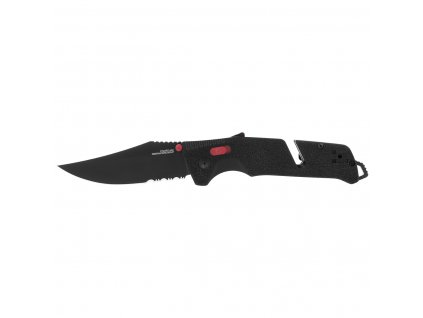 SOG TRIDENT AT - BLACK & RED - PARTIALLY SERRATED