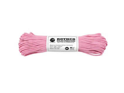 Rothco Šnúra PARACORD nylon 550LB 30m 4mm RUŽOVÁ