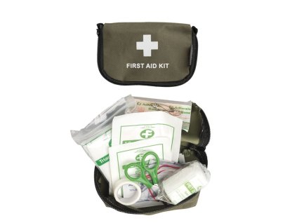 Lekárnička s vybavením MALÁ vrát. púzdra OLIV