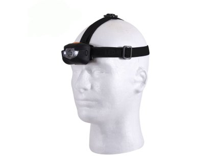 Svietidlo čelové 3W CREE 90Lm - 2 + 2 LED ČIERNA