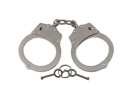 Putá policajné DOUBLE LOCK retiazkové STRIEBORNÉ