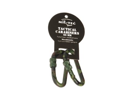 MIL-TEC Karabína TAKTICKÁ skrutkovacia 6 mm WOODLAND pár (Veľkosť 6 mm)