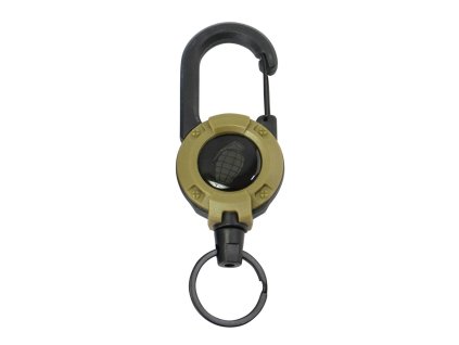 KOMBAT Kľúčenka HEAVY DUTY s navíjakom a karabínou COYOTE (Farba COYOTE)