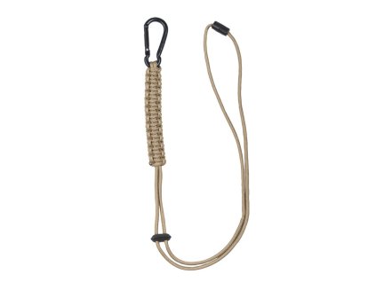 MIL-TEC Povrázok PARACORD s karabínou COYOTE (Farebný variant COYOTE)