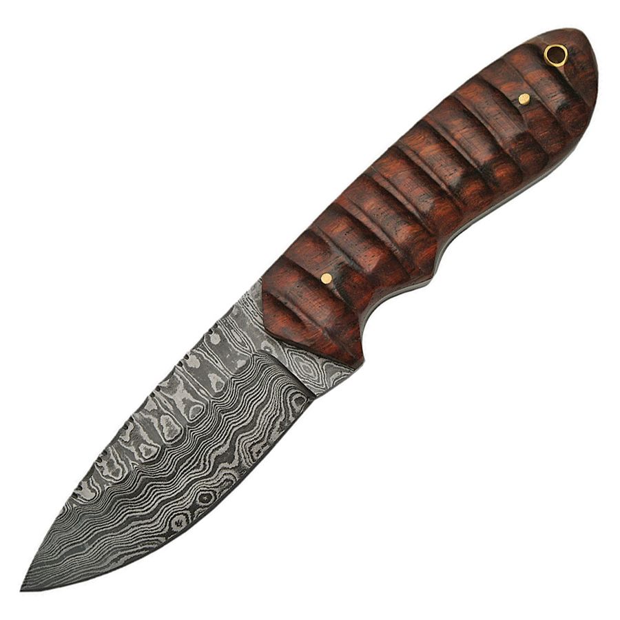 Nôž s pevnou čepeľou DAMASCUS HUNTER drevená rukoväť