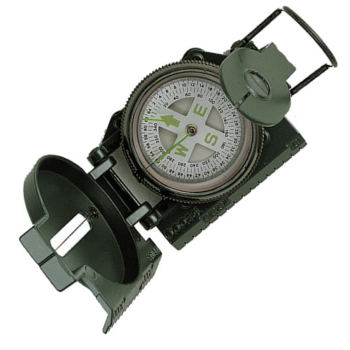 Kompas TACTICAL MARCHING kovové telo ZELENÝ