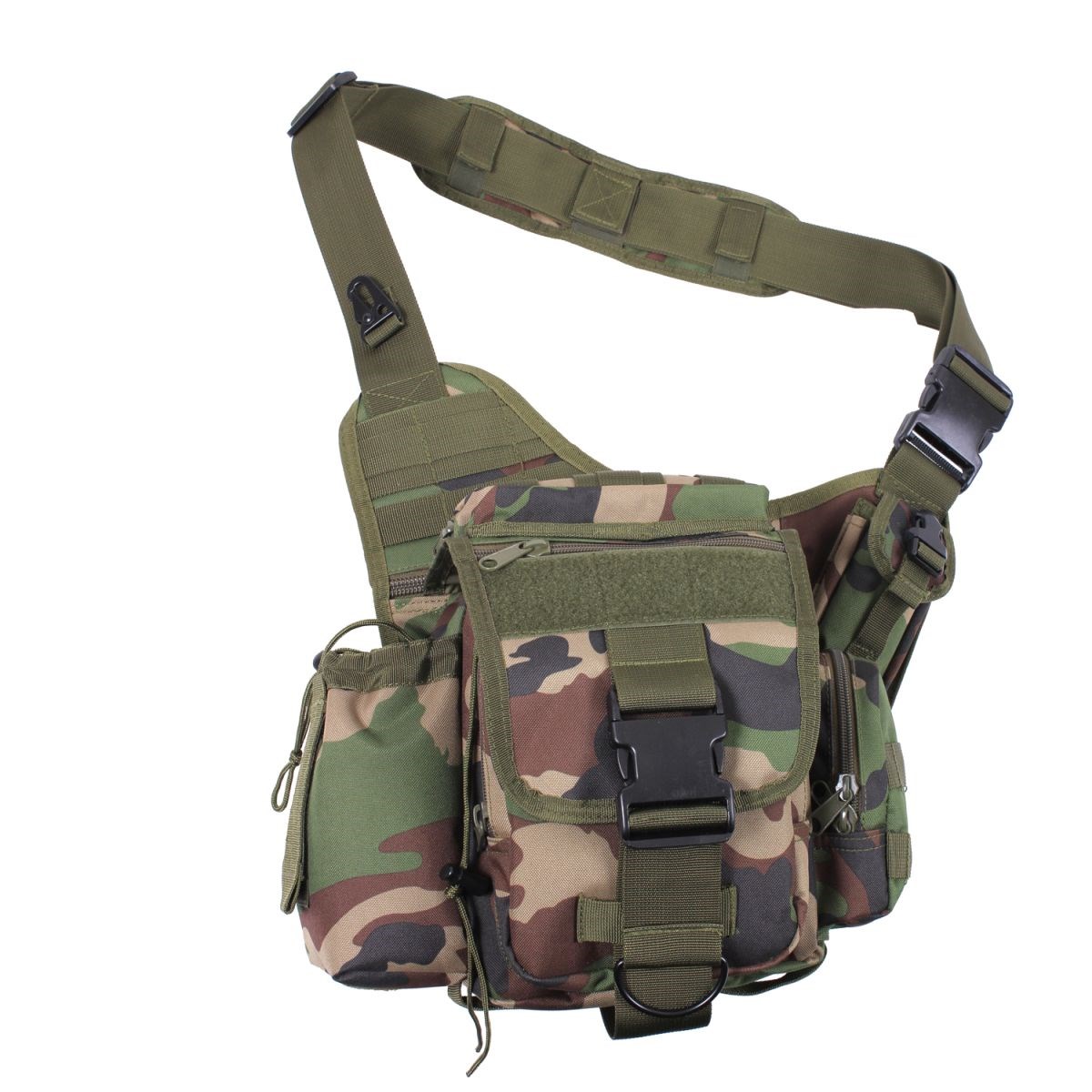 Taška ADVANCED TACTICAL cez rameno WOODLAND