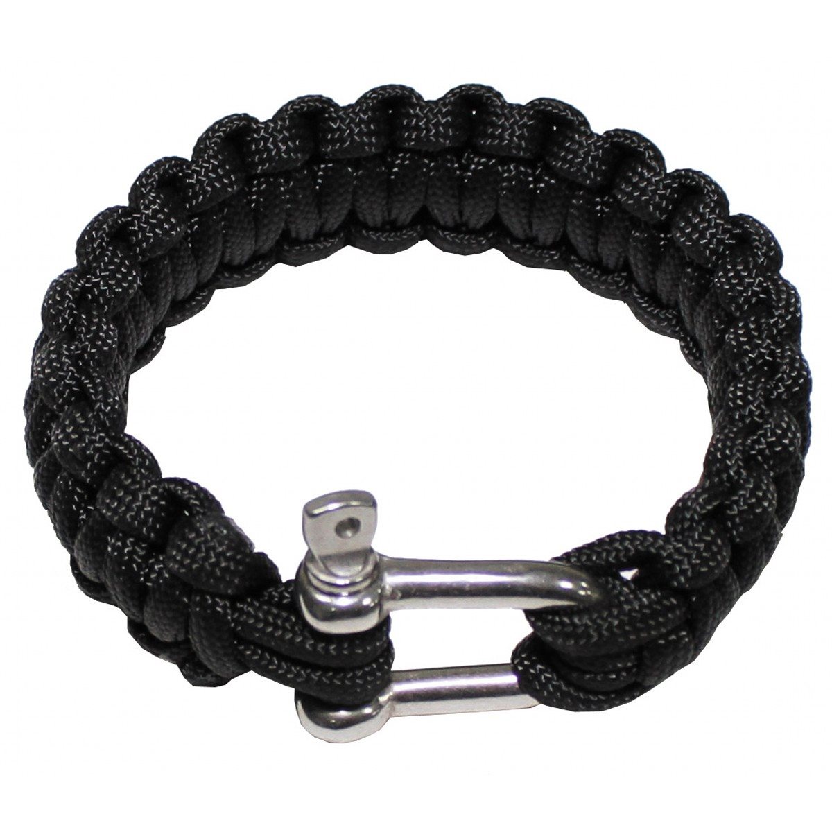Náramok PARACORD kov.pracka ČIERNY veľ: 6,8