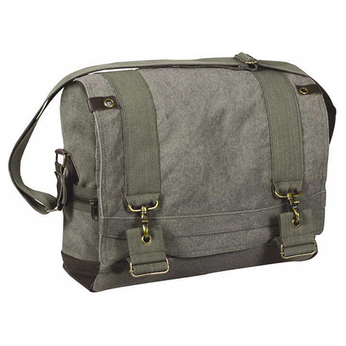 Taška VINTAGE cez rameno B-15 PILOT MESSENGER OLIV