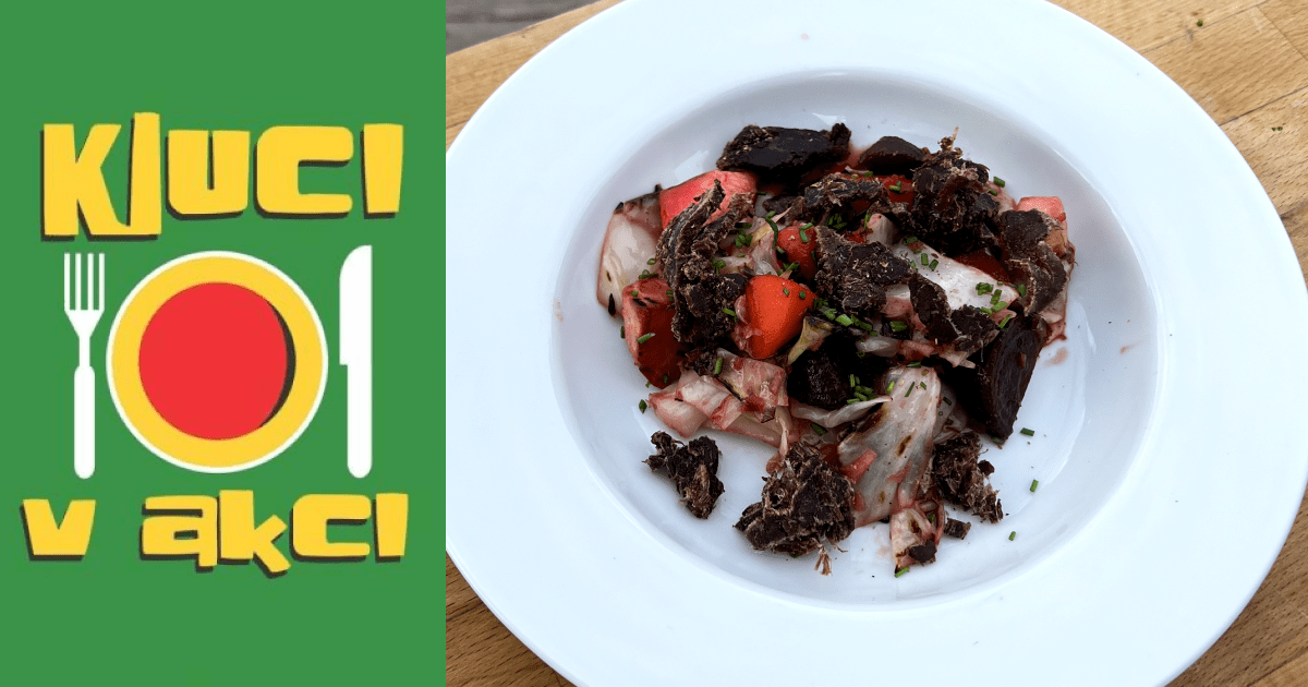 Salát z podzimní zeleniny se sušeným masem