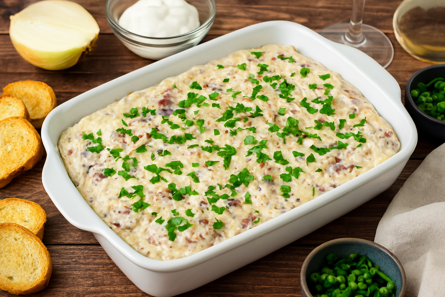 Zapečený dip se sušeným masem