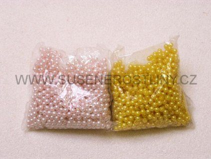 Korálky 6mm (Barva růžová)