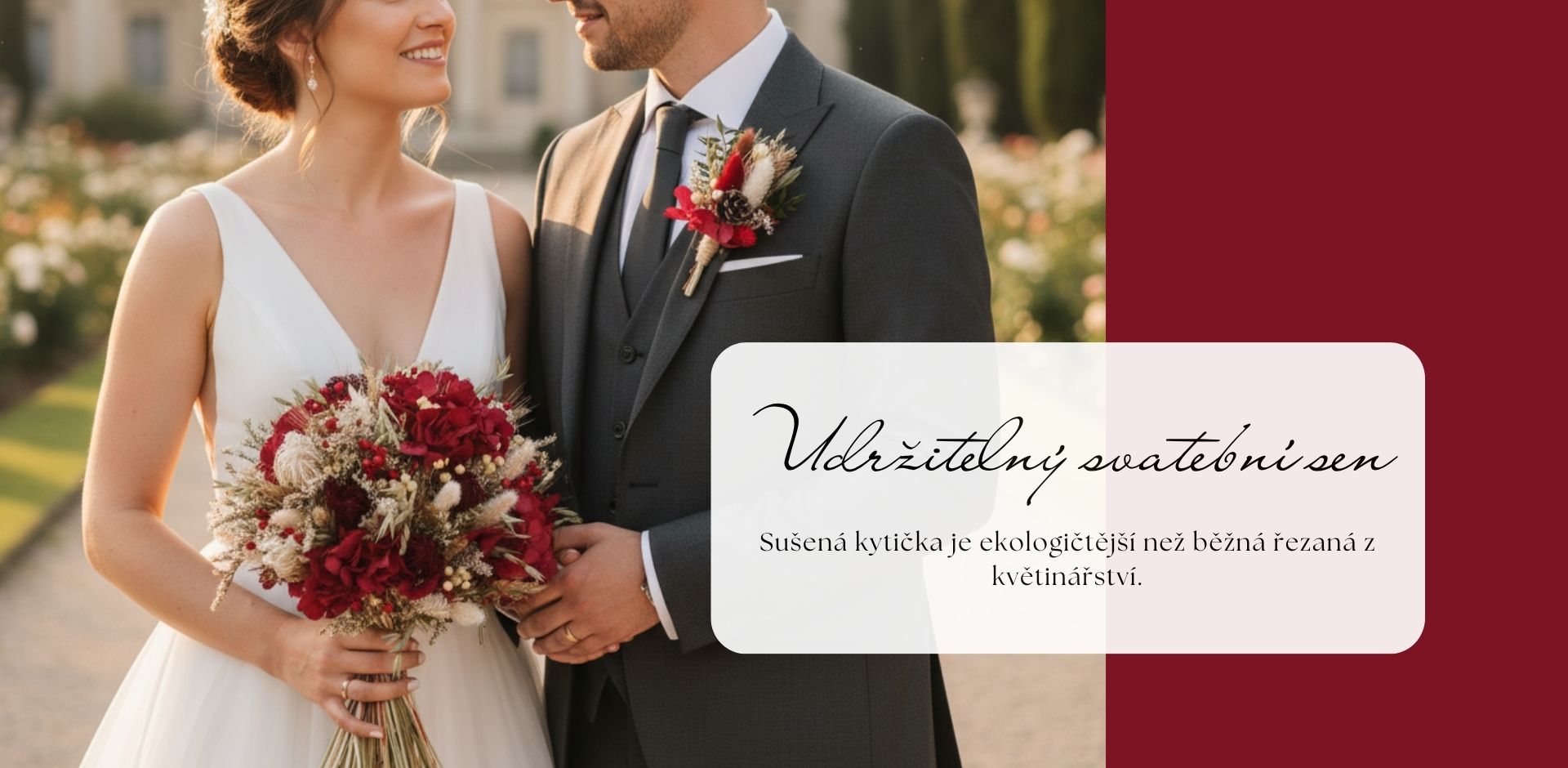 ekologická svatební kytice
