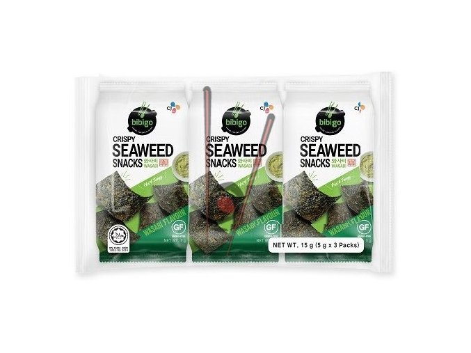 Riasy ochutené s wasabi BIBIGO 3x5g