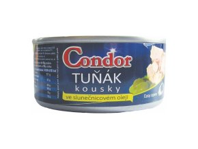 Kúsky tuniaka v slnečnicovom oleji Condor 170g