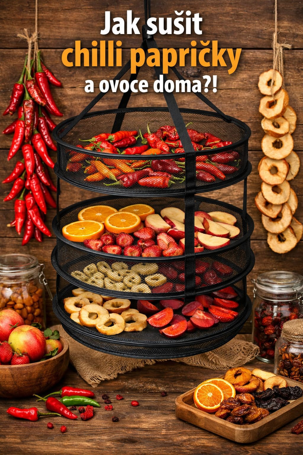 Jak sušit chilli papričky a ovoce doma?