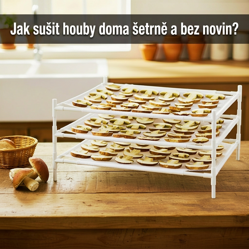 Jak správně sušit houby z lesa – bez novin, elektrický sušičky a  bez stresu