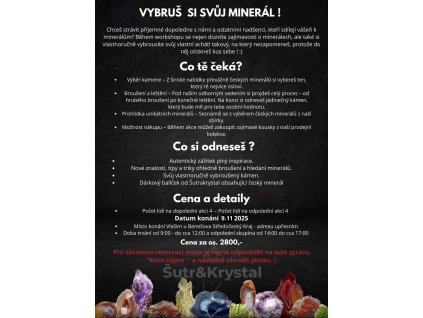 Workshop - Broušení minerálů - zážitek pro každého milovníka kamenů :) Termín 9.11