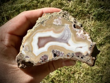 Achát - krásný kus - top kresba i velikost :)