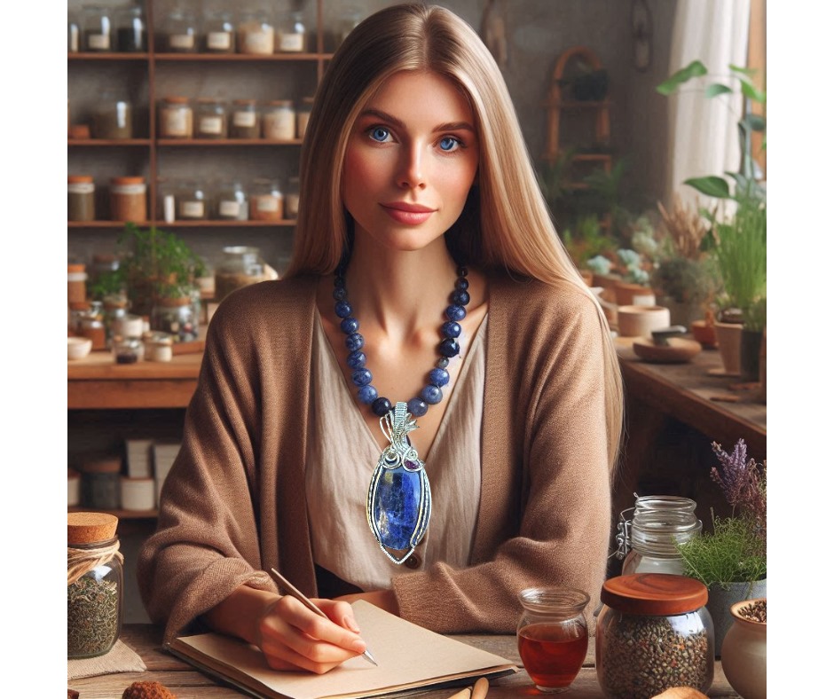 Sodalit s Rubelitem – šperk pro konzultantku výživy