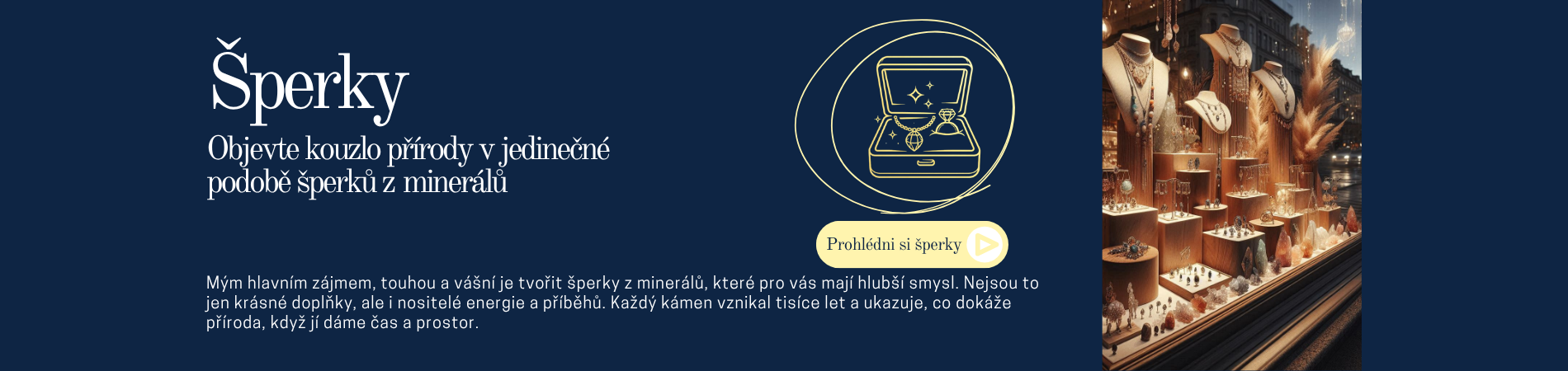 svět Šutrárny a jeho šperky