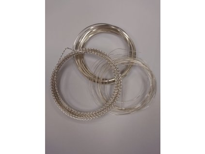 sada drátků stříbrné barvy kroucený,hranatý čtvercový,půlkulatý