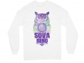 Mikina biela unisex SOVA-RENO bez kapucne