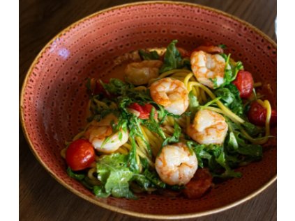 špagety s krevetami