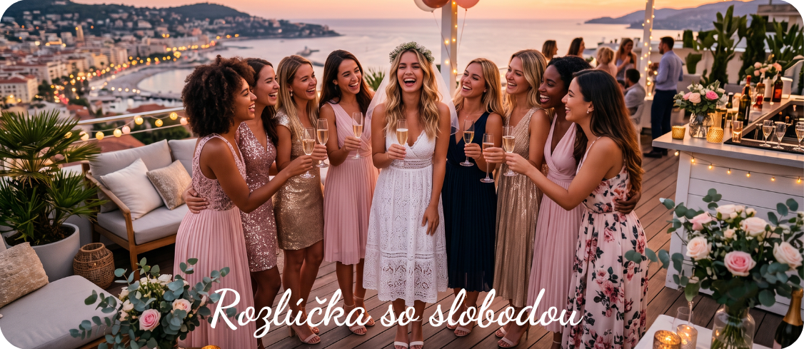 Výzdoba a doplnky na rozlúčku so slobodou