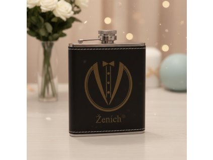 svadobna nerezova ploskacka pre zenicha