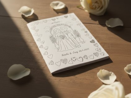 svadobne omalovanky personalizovane