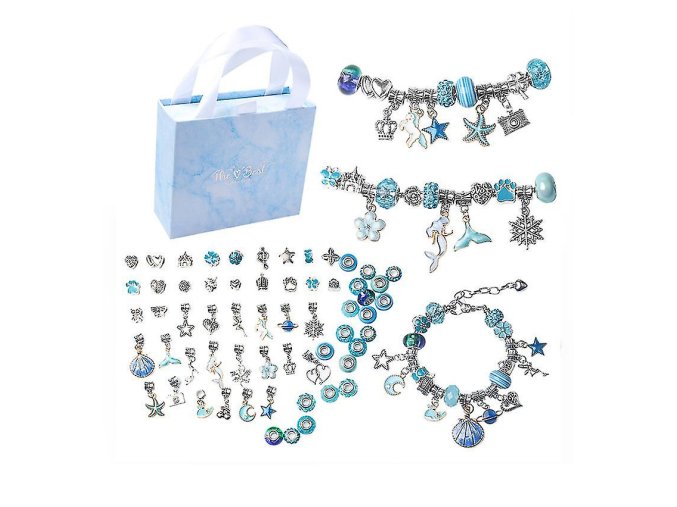 Charm náramek Making Kit Diy Craft tyrkysová