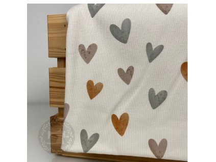 Teplákovina - Srdíčka | Švadlenka Madlenka