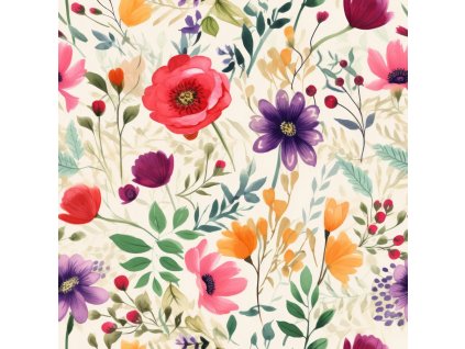 Úplet – Žebrovaný úplet - Vlčí máky Švadlenka Madlenka