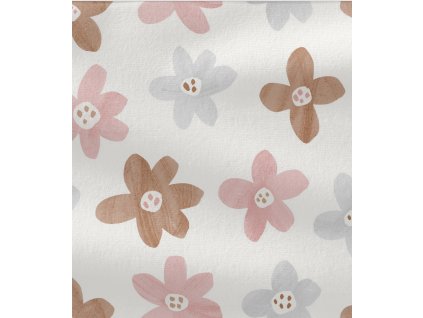 Látka – Mušelín - Velké květy Švadlenka Madlenka