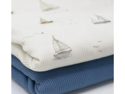 Žebrovaný úplet -  Plachetnice | Švadlenka Madlenka