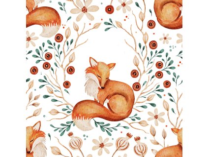 Teplákovina -  Liška na bílé | Švadlenka Madlenka