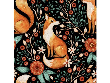 Softshell - Liška na černé | Švadlenka Madlenka