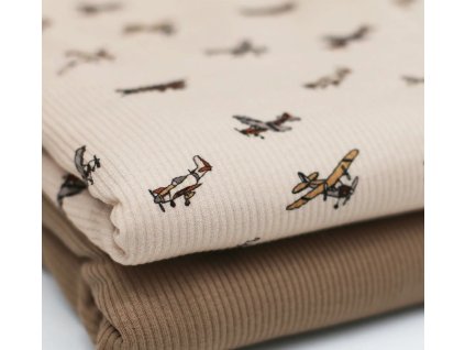 Úplet – Žebrovaný úplet - Letadla Švadlenka Madlenka