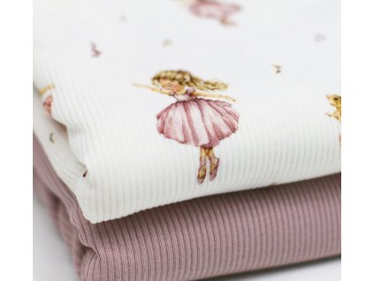 Úplet – Žebrovaný úplet - Baletka a myška Švadlenka Madlenka