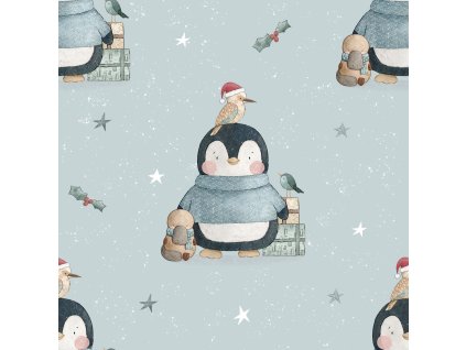 Teplákovina -  Tučňák a vánoce | Švadlenka Madlenka