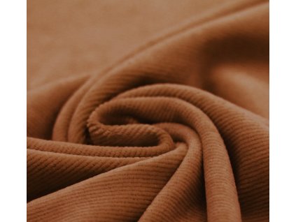 Manšestrový úplet - koňak | Švadlenka Madlenka