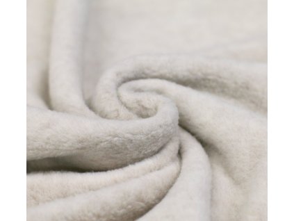 Fleece – Bavlněný fleece - béžová melange Švadlenka Madlenka