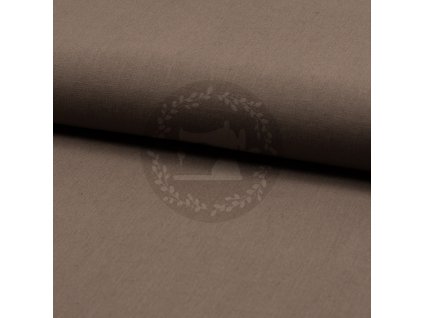 Látka – Len s bavlnou - Hnědá Švadlenka Madlenka