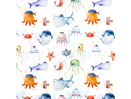 [S1977R 3681] [S1977R] Jersey Digitální Tisk Mořští Tvorové (Design A) (1)