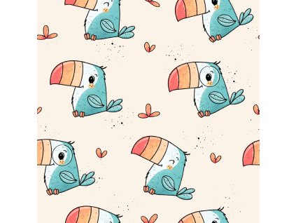 Teplákovina - Tukani s brýlemi | Švadlenka Madlenka