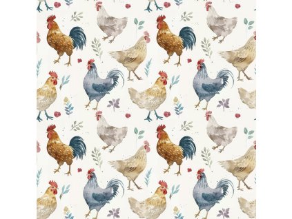 Úplet -  Barevné slepice | Švadlenka Madlenka