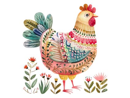 Nažehlovačka – Nažehlovačka Barevná slepice Švadlenka Madlenka