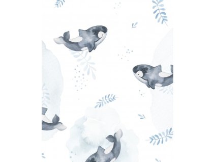 Látka – Mušelín - Kosatky Švadlenka Madlenka